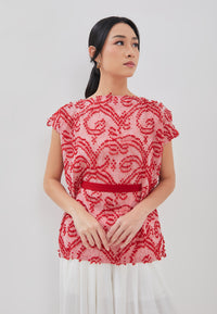 3D Tenun Pink Magic Top