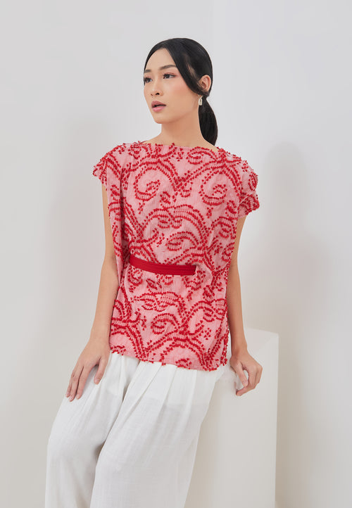 3D Tenun Pink Magic Top
