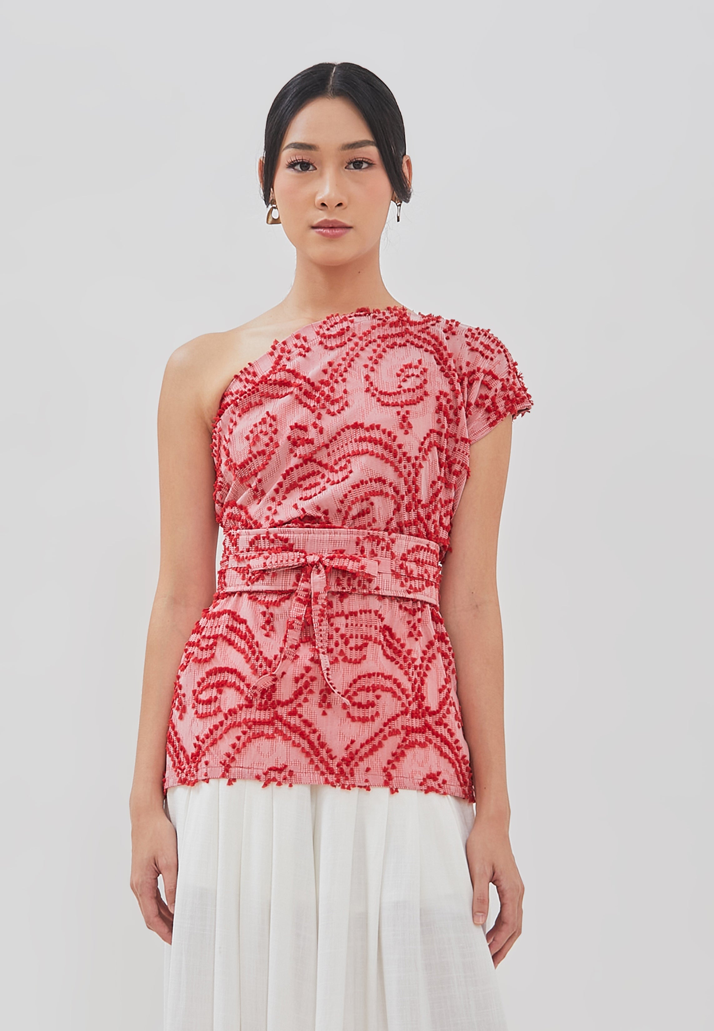 3D Tenun Pink Magic Top