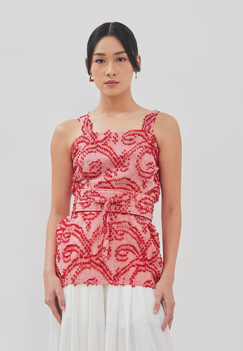 3D Tenun Pink Magic Top