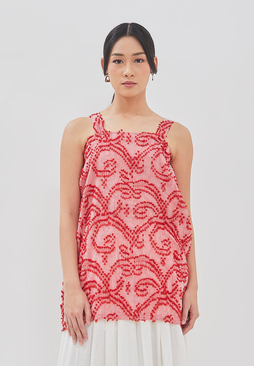 3D Tenun Pink Magic Top