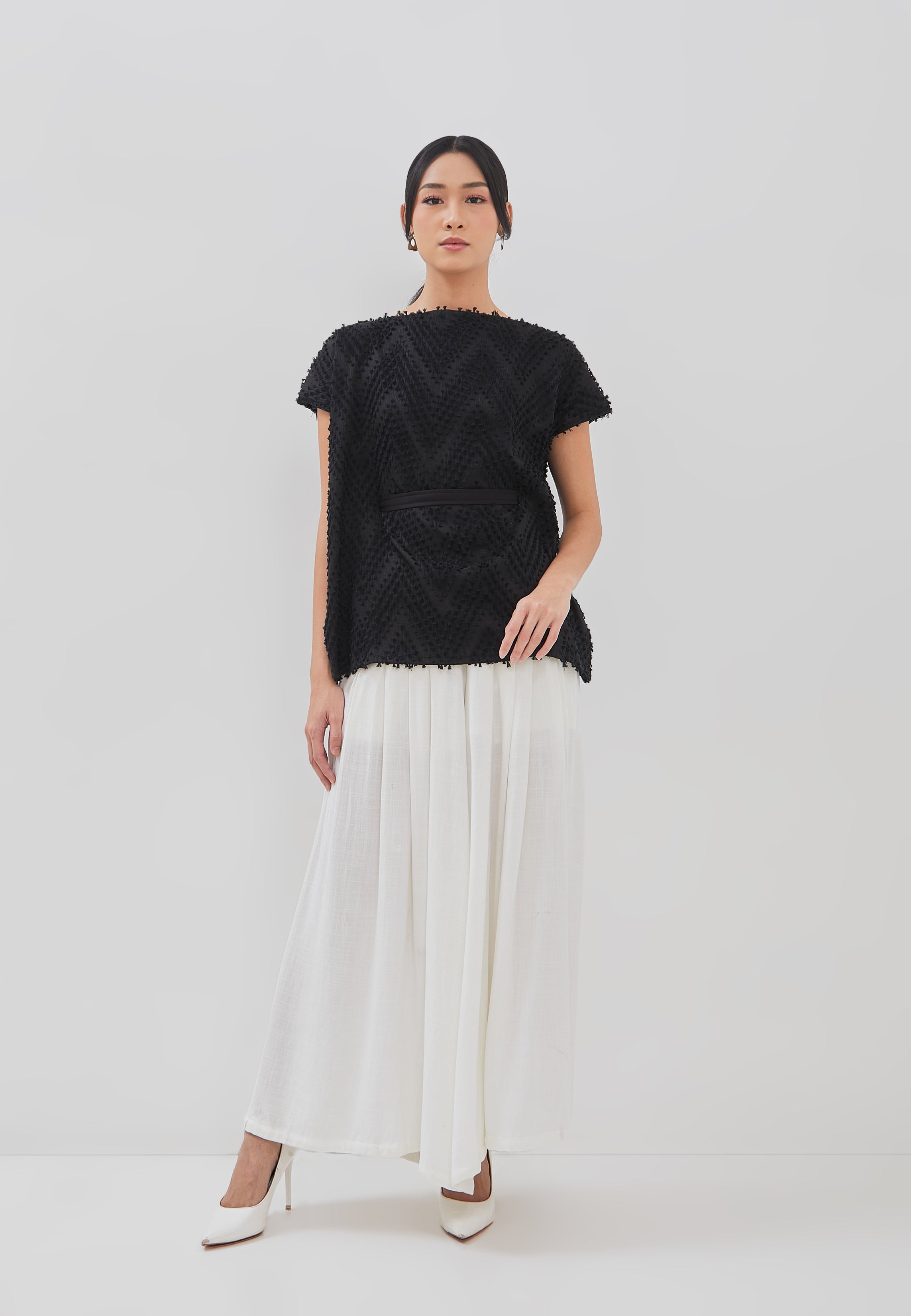 3D Tenun Black Magic Top