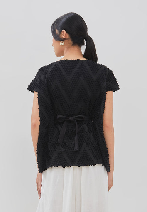 3D Tenun Black Magic Top