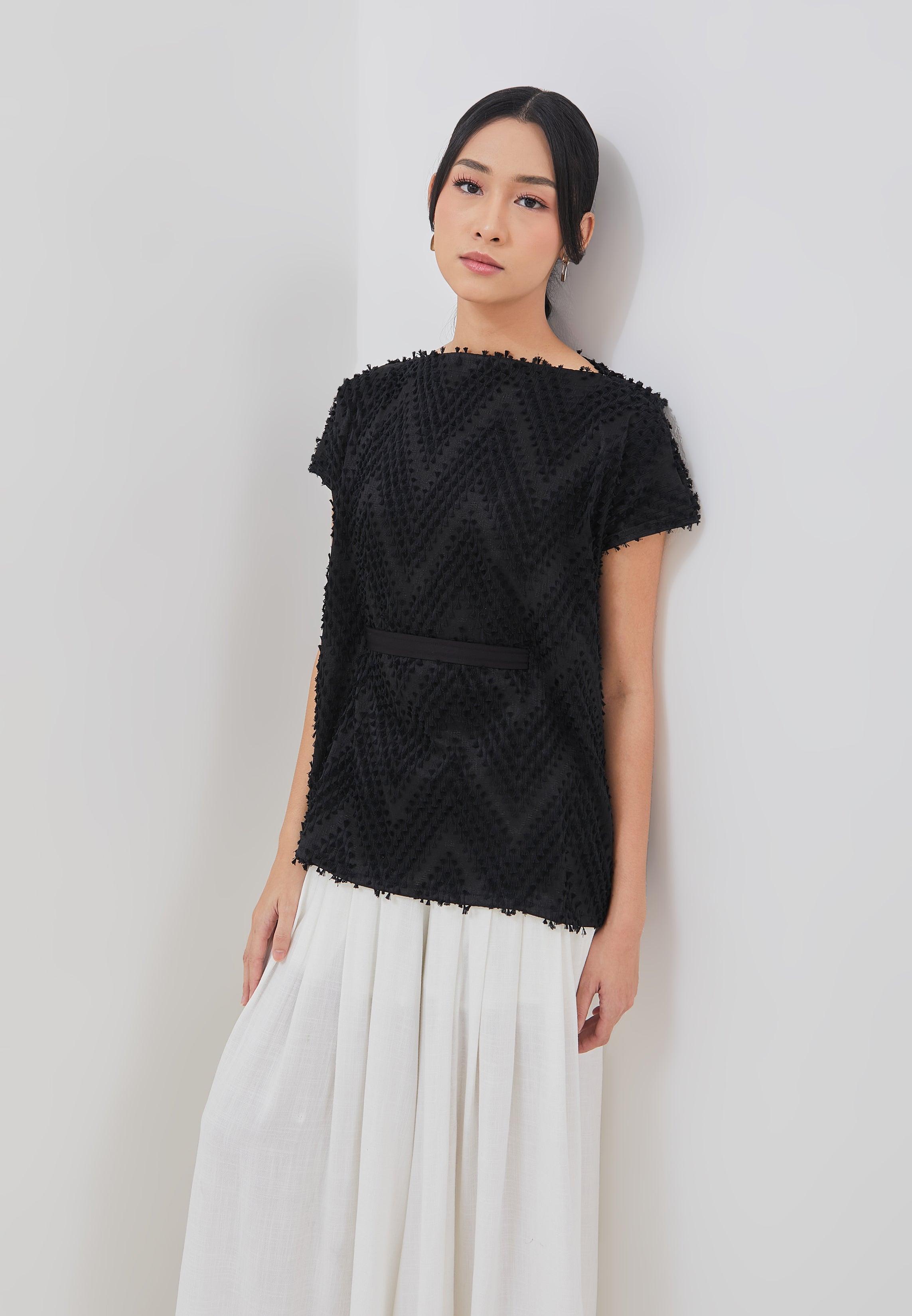 3D Tenun Black Magic Top