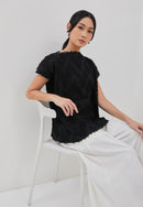 3D Tenun Black Magic Top
