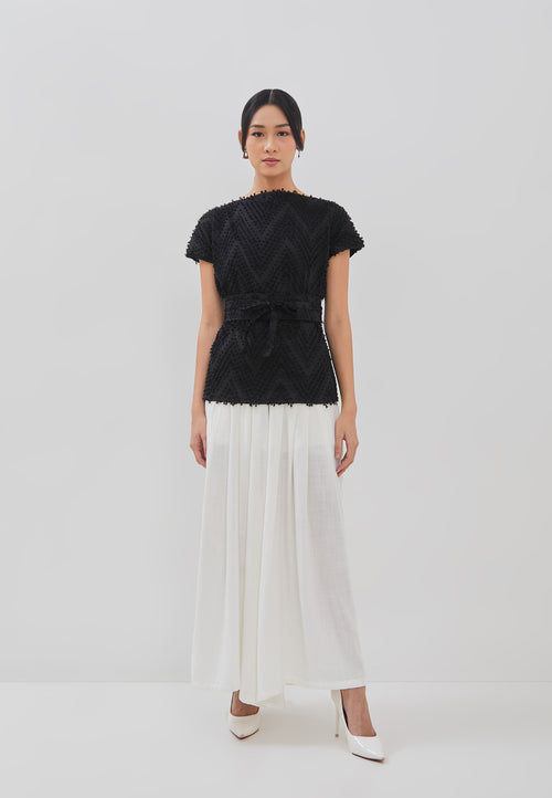 3D Tenun Black Magic Top
