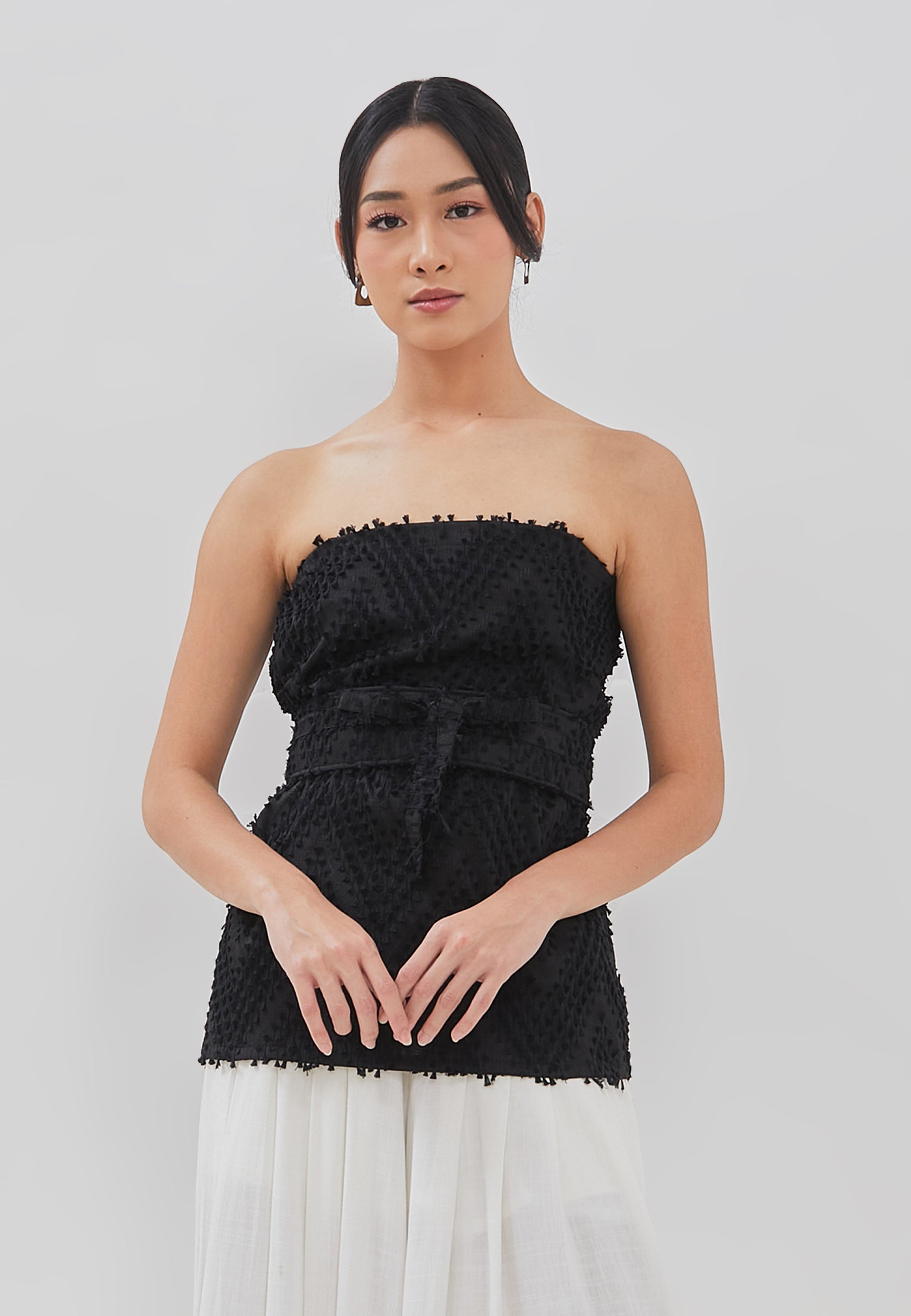 3D Tenun Black Magic Top