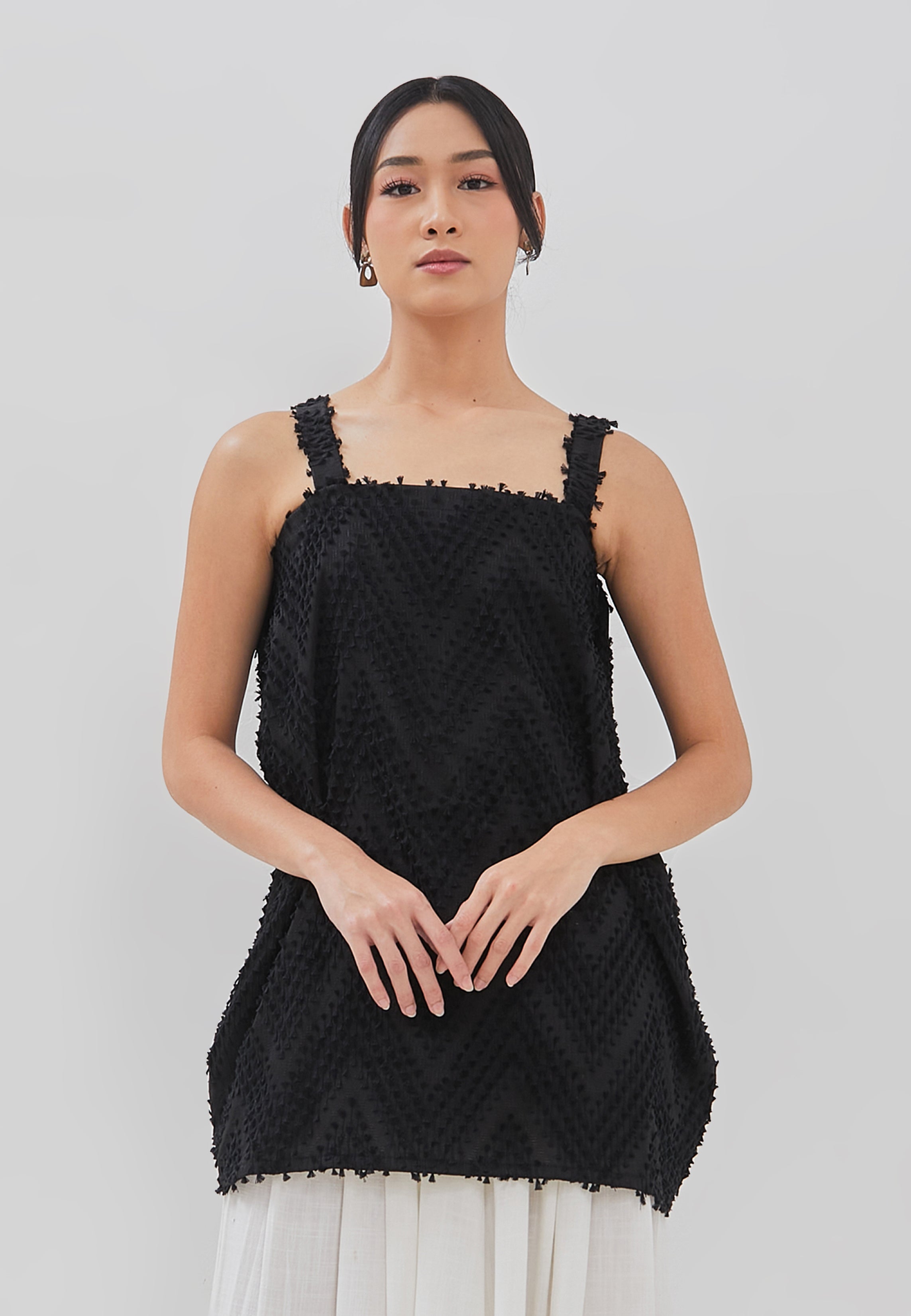 3D Tenun Black Magic Top