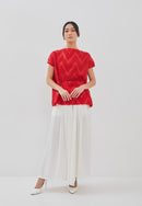 3D Tenun Red Magic Top