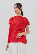 3D Tenun Red Magic Top