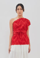 3D Tenun Red Magic Top