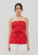 3D Tenun Red Magic Top