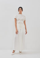 3D Tenun White Magic Top