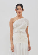 3D Tenun White Magic Top