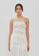 3D Tenun White Magic Top