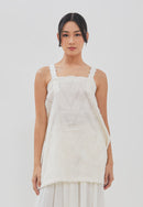 3D Tenun White Magic Top