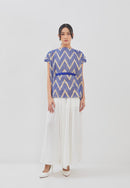 3D Tenun Blue Magic Top