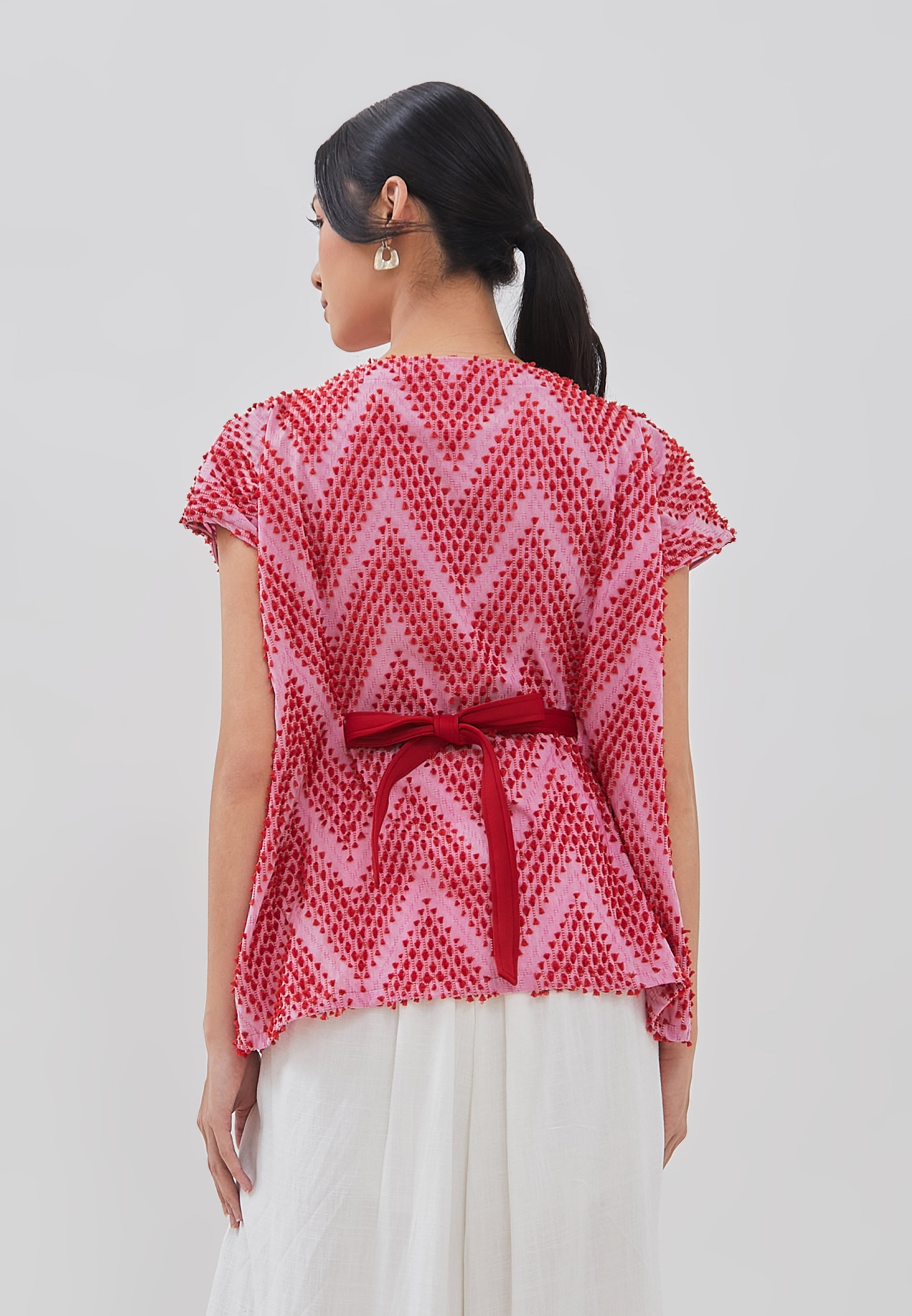 3D Tenun Fuchsia Magic Top
