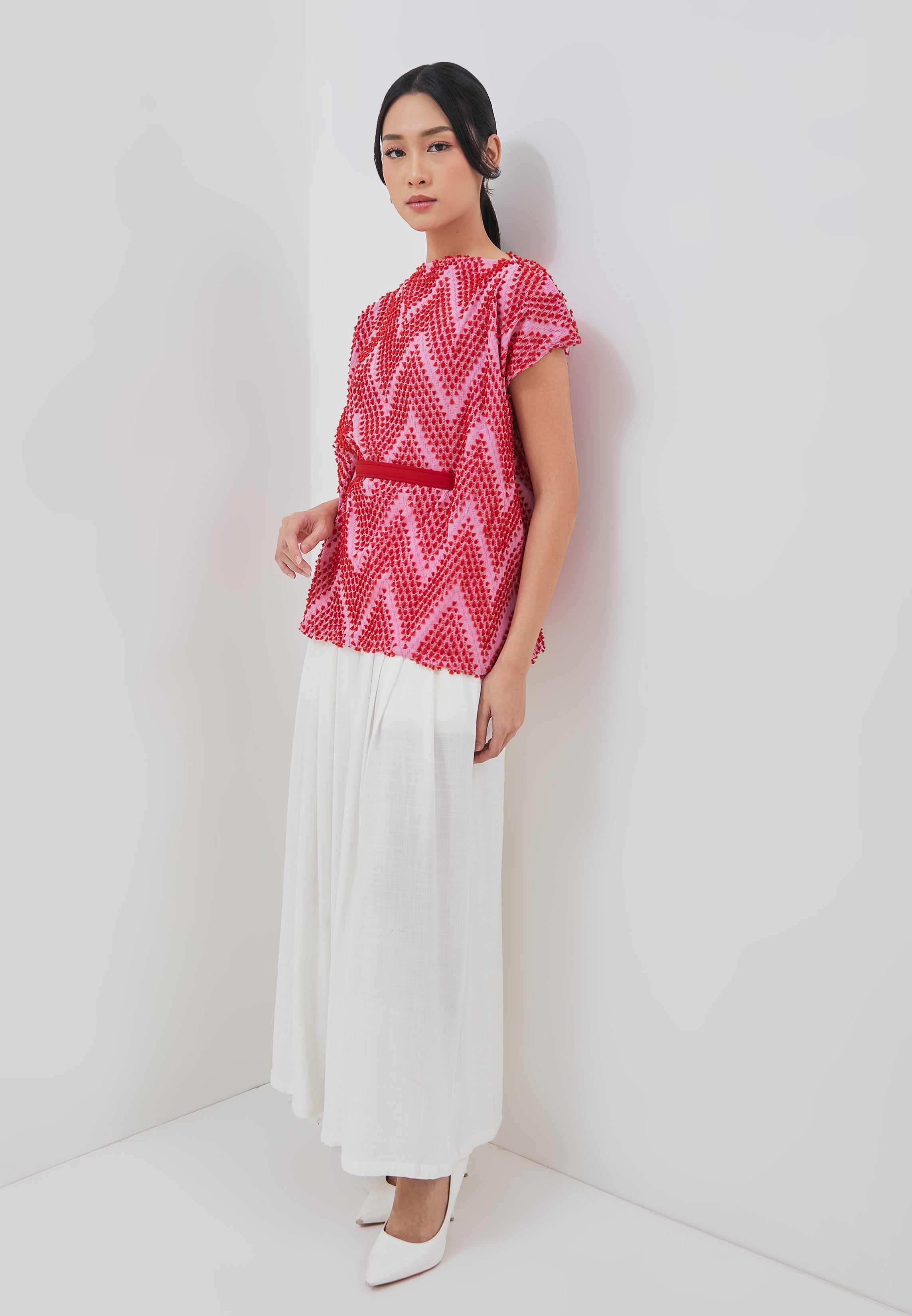 3D Tenun Fuchsia Magic Top