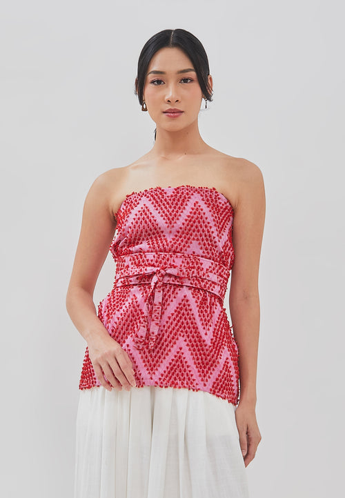 3D Tenun Fuchsia Magic Top