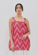 3D Tenun Fuchsia Magic Top
