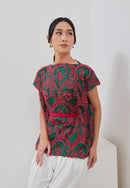 3D Tenun Green Magic Top