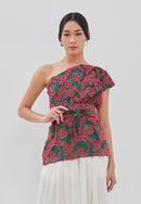 3D Tenun Green Magic Top