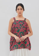3D Tenun Green Magic Top