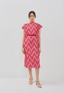 3D Tenun Fuchsia Magic Dress