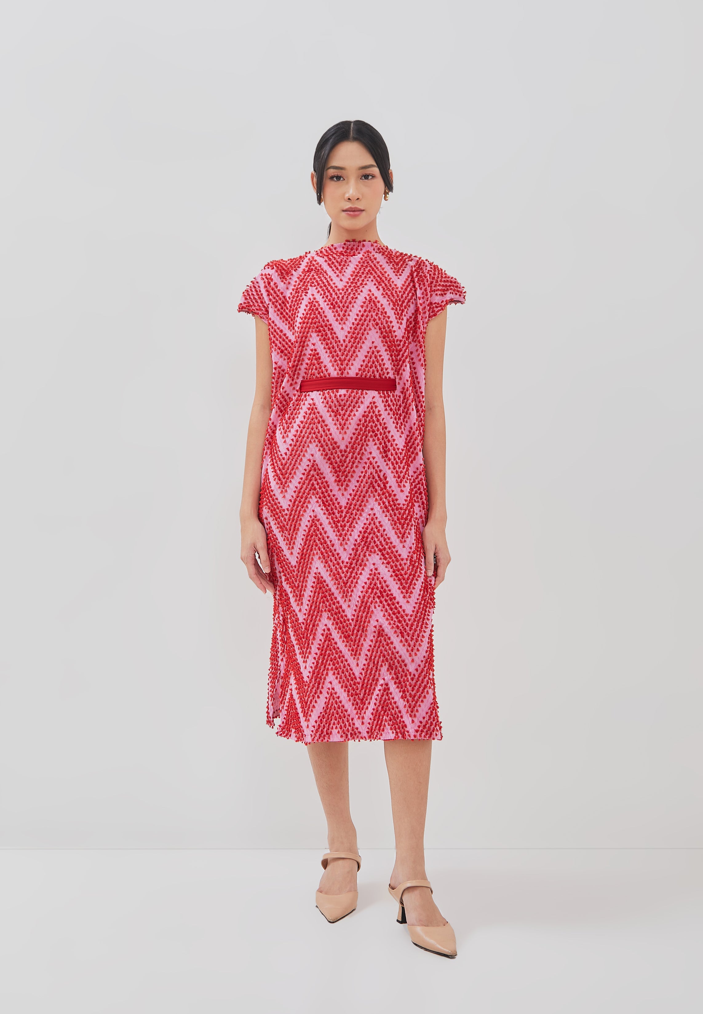3D Tenun Fuchsia Magic Dress