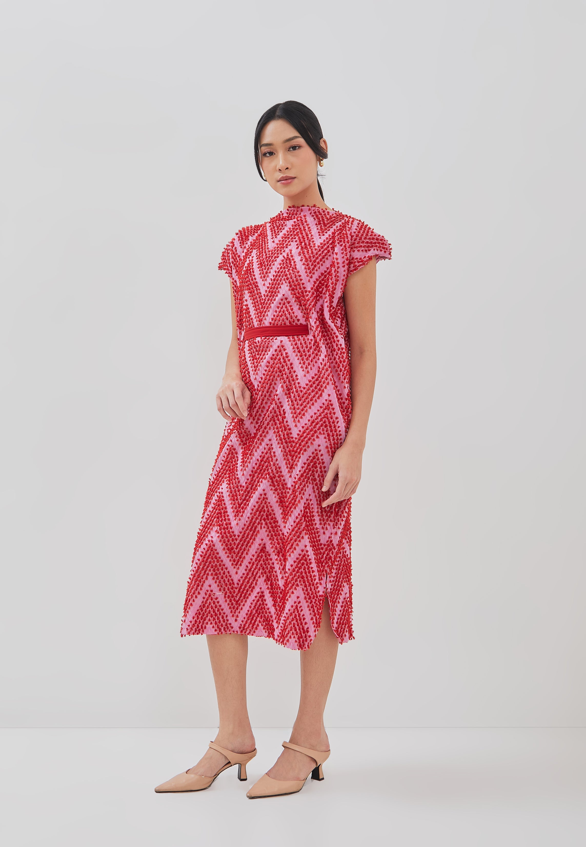 3D Tenun Fuchsia Magic Dress