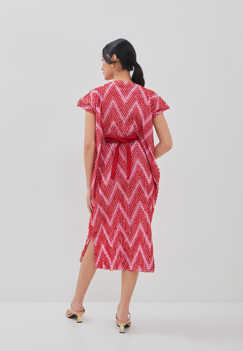 3D Tenun Fuchsia Magic Dress
