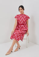 3D Tenun Fuchsia Magic Dress