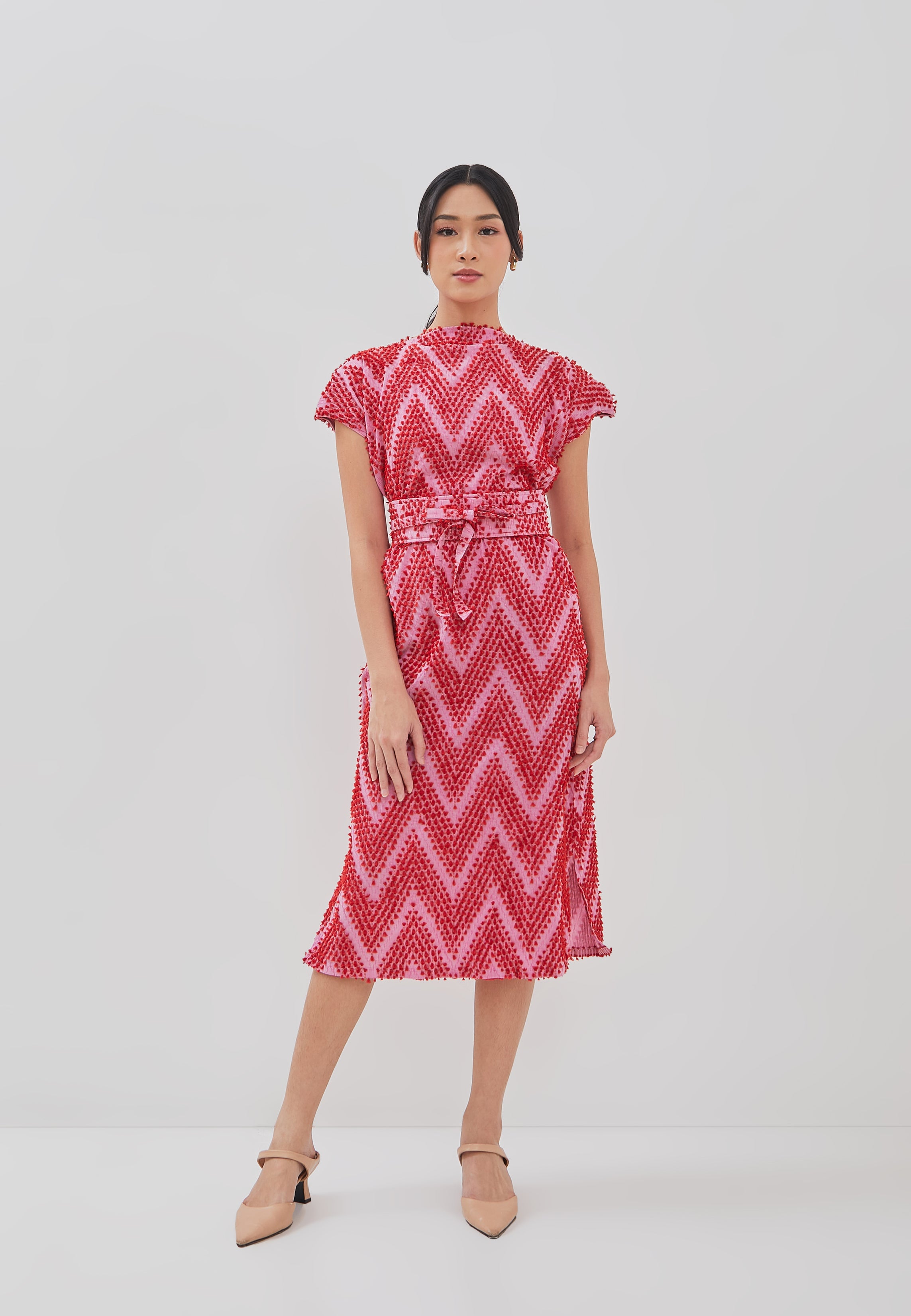 3D Tenun Fuchsia Magic Dress