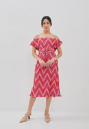 3D Tenun Fuchsia Magic Dress