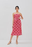 3D Tenun Fuchsia Magic Dress