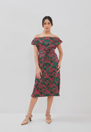 3D Tenun Green Magic Dress