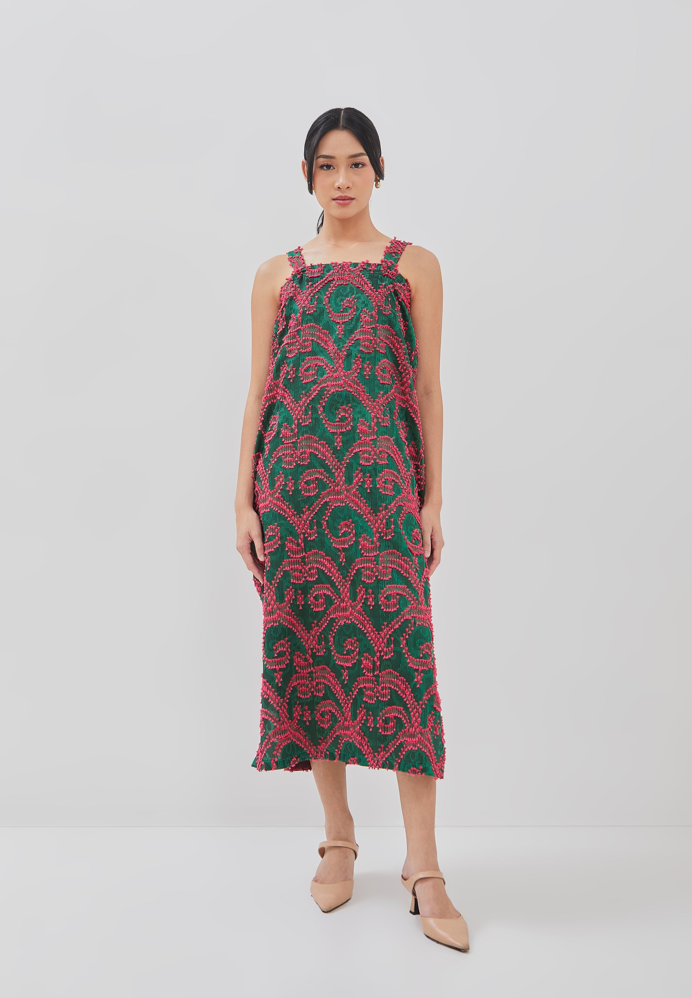 3D Tenun Green Magic Dress