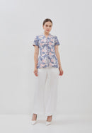 BANGKIT Blue & Pink Batik Kebaya Peplum Top