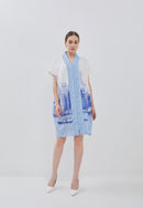SINGAPORE SKYLINE Blue Nyonya Dress