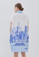 SINGAPORE SKYLINE Blue Nyonya Dress