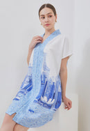 SINGAPORE SKYLINE Blue Nyonya Dress