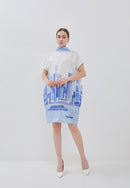 SINGAPORE SKYLINE Blue Nyonya Dress