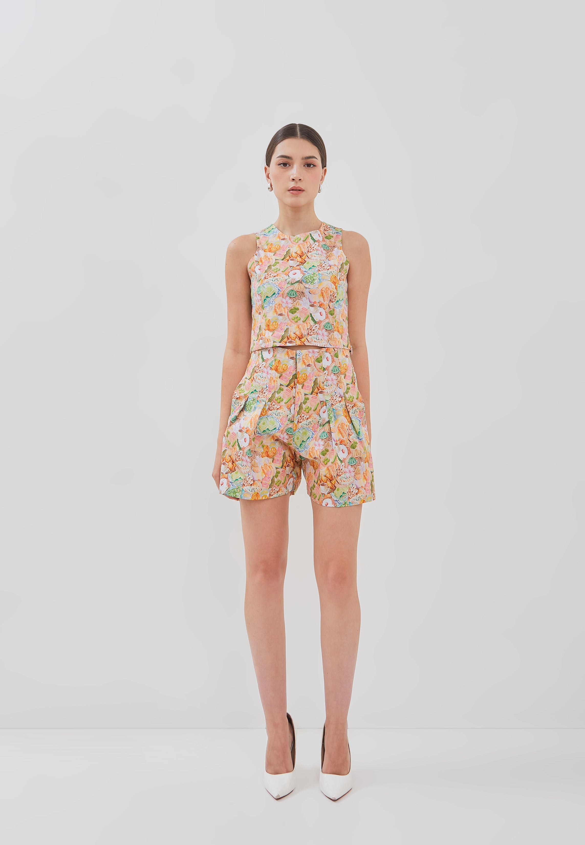 SHIOK! Abstract Crop Top
