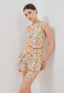 SHIOK! Abstract Crop Top