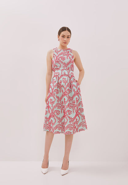 3D Tenun Mint Straight Skirt