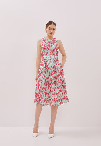 3D Tenun Mint Straight Skirt