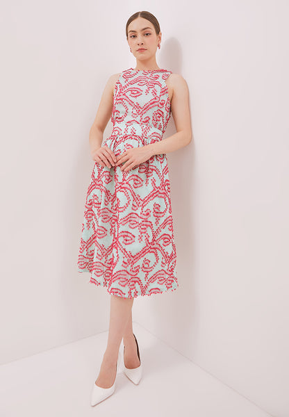 3D Tenun Mint Straight Skirt