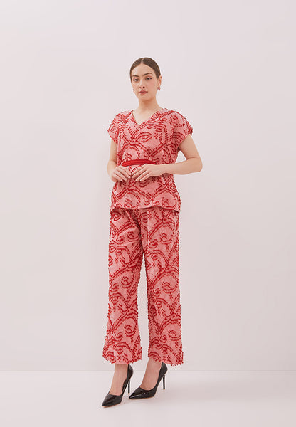 3D Tenun Pink Multiway Top