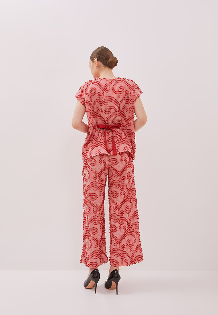 3D Tenun Pink Multiway Top